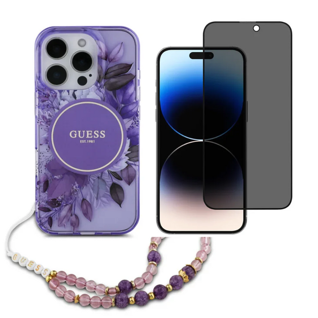 💜 Skido GlamGuard Bundel – iPhone 16 Pro Max (Paars)