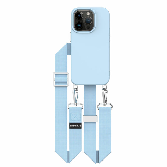 Solidenz Collection iPhone 15 Pro hoesje met afneembare koord – Blauw