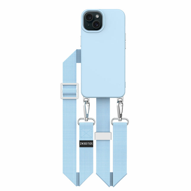 Solidenz Collection iPhone 15 Plus hoesje met afneembare koord – Blauw