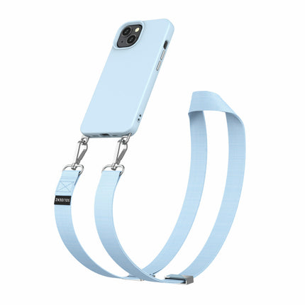 Solidenz Collection iPhone 15 Plus hoesje met afneembare koord – Blauw