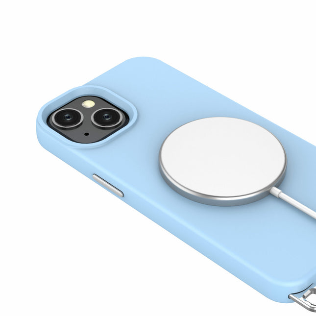 Solidenz Collection iPhone 15 Plus hoesje met afneembare koord – Blauw