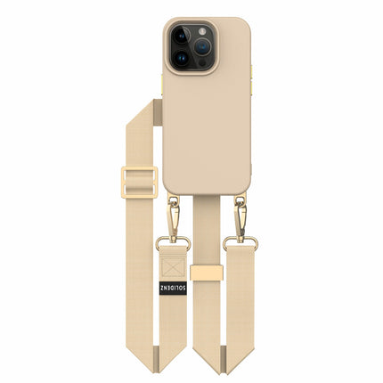 Solidenz Collection iPhone 15 Pro Max hoesje met afneembare koord – Caramel