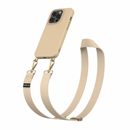 Solidenz Collection iPhone 15 Pro Max hoesje met afneembare koord – Caramel