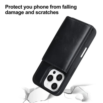 TUNIQ iPhone 16 Pro Backcover hoesje - met afneembare Pasjeshouder - Zwart