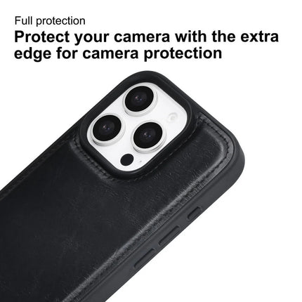 TUNIQ iPhone 16 Pro Backcover hoesje - met afneembare Pasjeshouder - Zwart