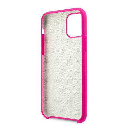 Apple iPhone 11 Pro Backcover  Roze Guess hoesje Silicon - Logo - GUHCN58LS4GFU