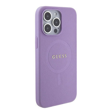 Guess iPhone 15 Pro Max Hardcase Backcover Saffiano - Paars