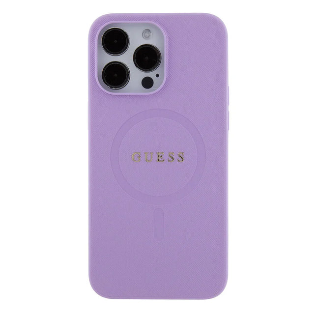 Guess iPhone 15 Pro Max Hardcase Backcover Saffiano - Paars