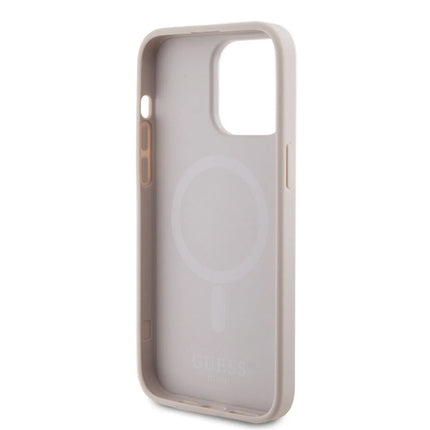 Guess iPhone 15 Pro Max Hardcase Backcover Saffiano - Roze