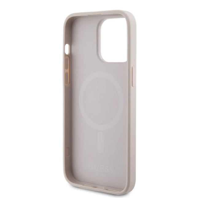 Guess iPhone 15 Pro Max Hardcase Backcover Saffiano - Roze