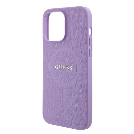 Guess iPhone 15 Pro Max Hardcase Backcover Saffiano - Paars