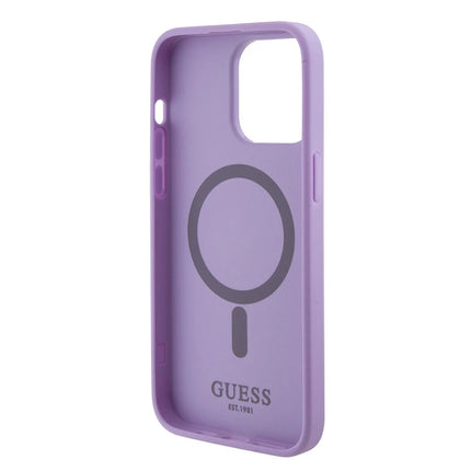 Guess iPhone 15 Pro Max Hardcase Backcover Saffiano - Paars