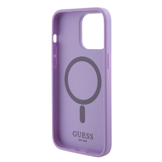 Guess iPhone 15 Pro Max Hardcase Backcover Saffiano - Paars