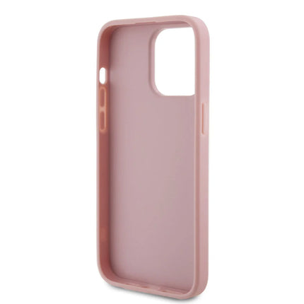 Guess iPhone 15 Pro Max TPU Hardcase - Big 4G - Fixed Glitter - Pink