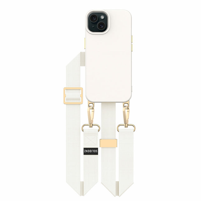 Solidenz Collection iPhone 15 hoesje met afneembare koord – Beige
