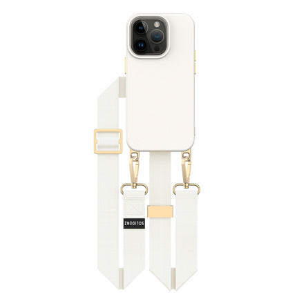 Solidenz Collection iPhone 15 Pro Max hoesje met afneembare koord – Beige