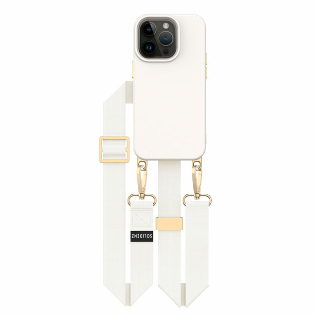 Solidenz Collection iPhone 15 Pro Max hoesje met afneembare koord – Beige
