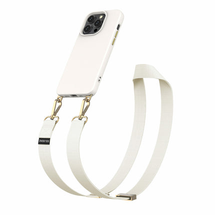 Solidenz Collection iPhone 15 Pro Max hoesje met afneembare koord – Beige