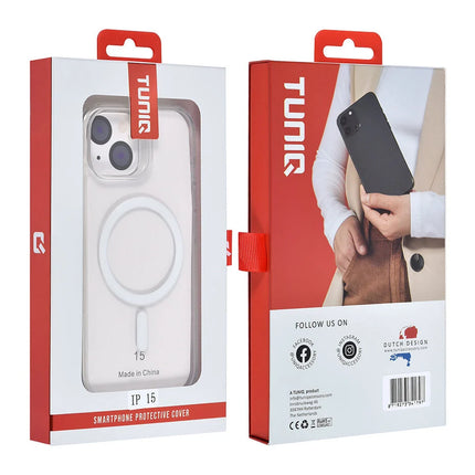TUNIQ iPhone 15 Backcover hoesje Magsafe silicone - Wit