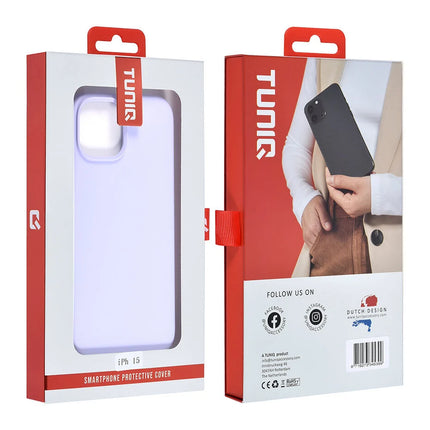 TUNIQ iPhone 15 Backcover hoesje Premium Liquid silicone - Paars