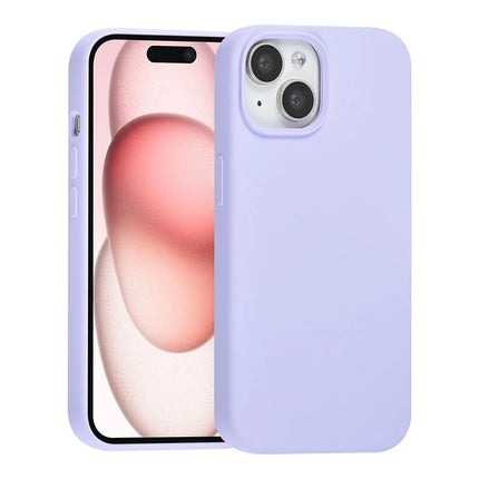 TUNIQ iPhone 15 Backcover hoesje Premium Liquid silicone - Paars