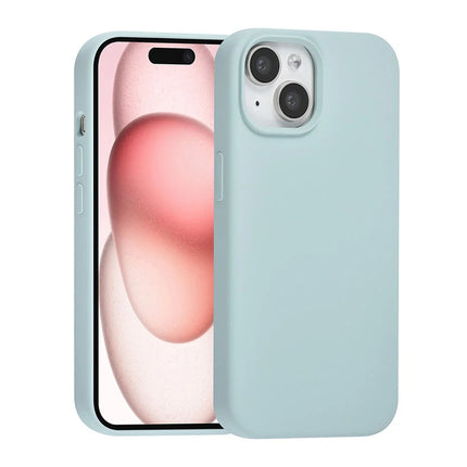TUNIQ iPhone 15 Backcover hoesje Premium Liquid silicone - LichtBlauw