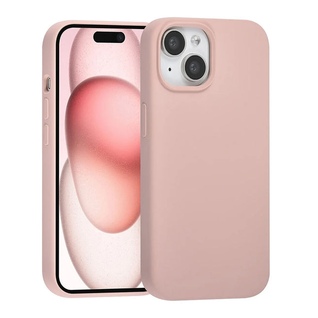 TUNIQ iPhone 15 Backcover hoesje Premium Liquid silicone - Roze