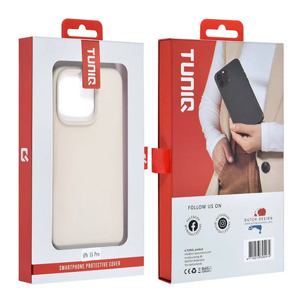 TUNIQ iPhone 15 Pro Backcover hoesje Premium Liquid silicone - Grijs