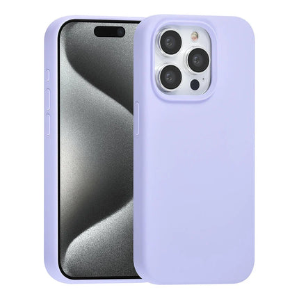 TUNIQ iPhone 15 Pro Backcover hoesje Premium Liquid silicone - Paars