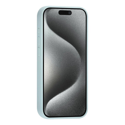 TUNIQ iPhone 15 Pro Backcover hoesje Premium Liquid silicone - LichtBlauw
