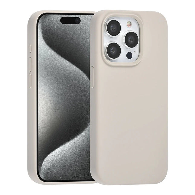 TUNIQ iPhone 15 Pro Backcover hoesje Premium Liquid silicone - Grijs