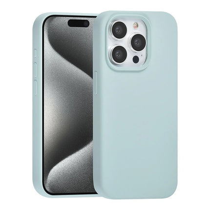 TUNIQ iPhone 15 Pro Backcover hoesje Premium Liquid silicone - LichtBlauw