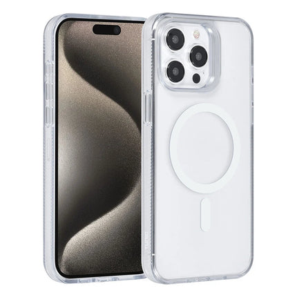 iPhone 15 Pro Max Backcover hoesje Magsafe silicone - Wit