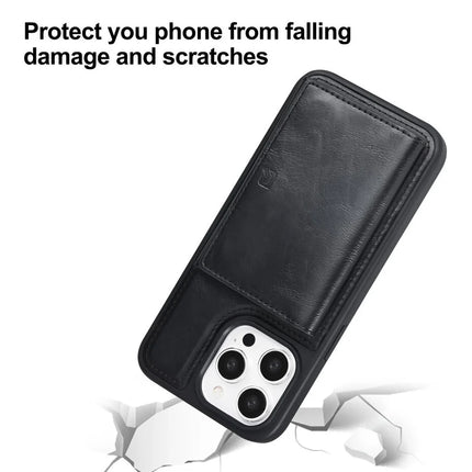TUNIQ iPhone 15 Pro Backcover hoesje met afneembare Pasjeshouder - Zwart