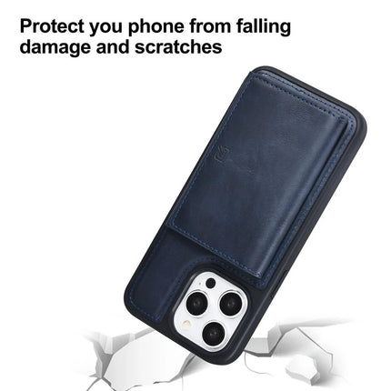 TUNIQ iPhone 15 Pro Max Backcover hoesje - met afneembare Pasjeshouder - Blauw