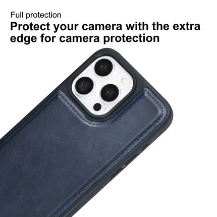 TUNIQ iPhone 15 Pro Max Backcover hoesje - met afneembare Pasjeshouder - Blauw