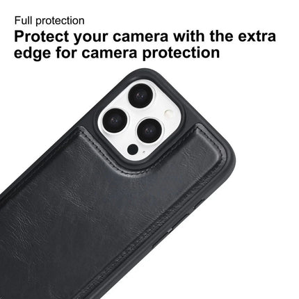 TUNIQ iPhone 15 Pro Backcover hoesje met afneembare Pasjeshouder - Zwart