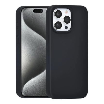 TUNIQ iPhone 15 Pro Max Backcover hoesje Premium Liquid silicone - Zwart