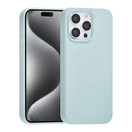 TUNIQ iPhone 15 Pro Max Backcover hoesje Premium Liquid silicone - LichtBlauw