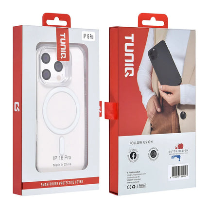 TUNIQ iPhone 16 Pro Backcover hoesje Magsafe silicone - Wit