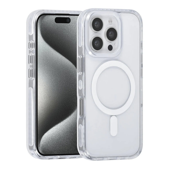 TUNIQ iPhone 16 Pro Backcover hoesje neck cord -TPU+PC - Wit
