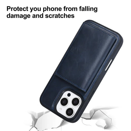 TUNIQ iPhone 16 Pro Max Backcover hoesje - met afneembare Pasjeshouder - Blauw