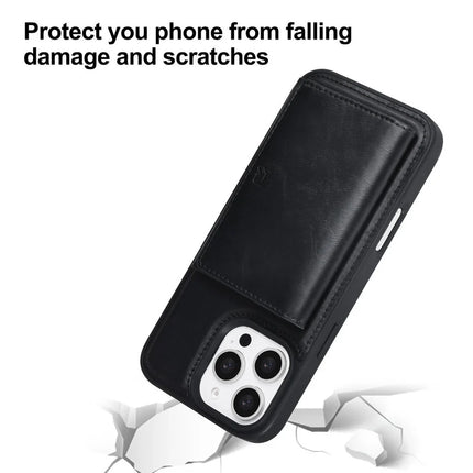 TUNIQ iPhone 16 Pro Max Backcover hoesje - met afneembare Pasjeshouder - Zwart