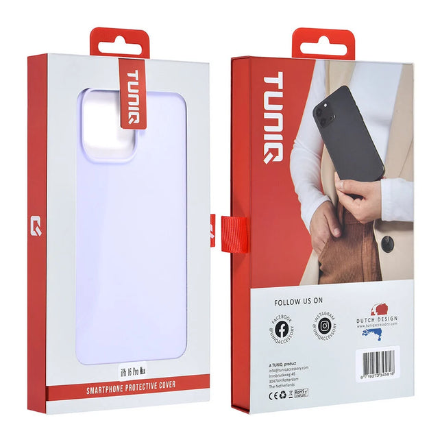 TUNIQ iPhone 16 Pro Max Backcover hoesje Premium Liquid silicone - Paars