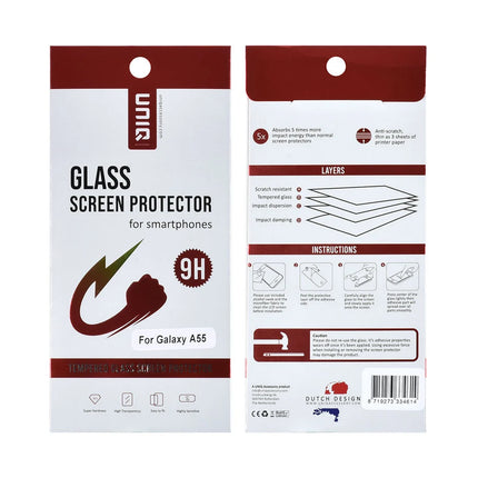 box of 10 - UNIQ Accessory Galaxy A55 ScreenProtector - Transparant
