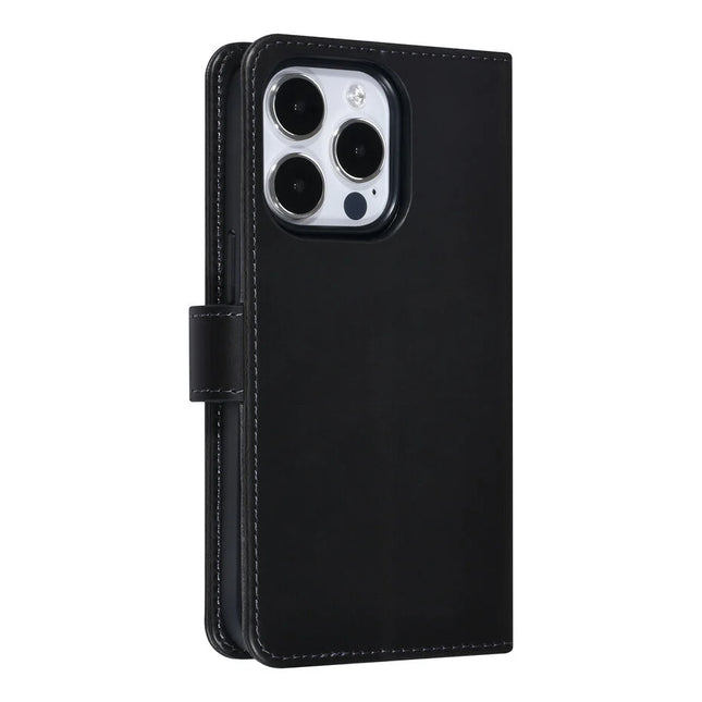 TUNIQ Galaxy A55 Book Case hoesje - Pasjeshouder voor 3 pasjes - Magneetsluiting - Hanger - Zwart
