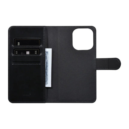 TUNIQ Galaxy A55 Book Case hoesje - Pasjeshouder voor 3 pasjes - Magneetsluiting - Hanger - Zwart
