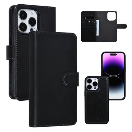 TUNIQ Galaxy A55 Book Case hoesje - Pasjeshouder voor 3 pasjes - Magneetsluiting - Hanger - Zwart