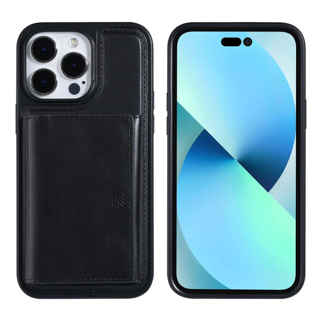 UNIQ Accessory iPhone 14 Pro Max Hardcase Backcover - met afneembare Pasjeshouder - Zwart