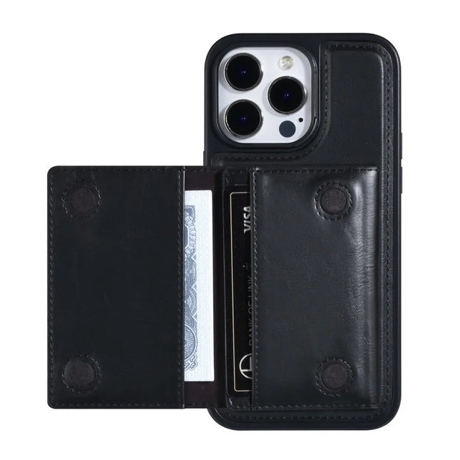 UNIQ Accessory iPhone 14 Pro Max Hardcase Backcover - met afneembare Pasjeshouder - Zwart